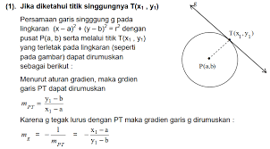 Persamaan garis singgung lingkaran brainly. Persamaan Garis Singgung Lingkaran Pembelajaran Matematika Minat Dan Wajib Bersama Nursyamsiah Hartanti Kelas Xi Mipa Dan Kelas Xii Ips