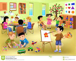Kids Doing Different Activities In Kindergarten Stock Photos Activities For Kids Kids Education Kindergarten