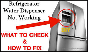 refrigerator water dispenser not