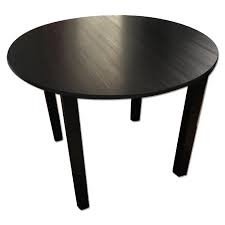 Dinning tables made by oak, ash veneer,birch, bamboo, glass are offered at affordable prices. Ikea Round Dining Table In Black Brown Aptdeco