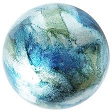 Green decorative balls for bowls. Foil Sphere Blue Green Decorative Spheres Coastal Themed Decor Coastal Decor
