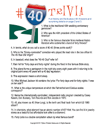 Pinterest 40th Birthday Party Ideas For Men Number Forty 40 Trivia A Great 40th Birthday Party Game 40th Birthday Games 40th Birthday Party Games 40th Birthday Parties