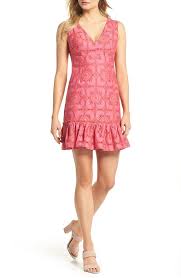 Trina Trina Turk Carpinteria Lace Ruffle Hem Dress With Images Ruffle Hem Dress Lace Ruffle Dresses