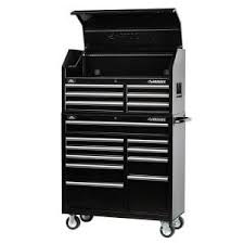 Husky 41 In 16 Drawer Tool Chest And Rolling Tool Cabinet Set Black H4116chtr The Home Depot Tool Chest Tool Storage Cabinets Husky Tool Box