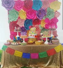 Mexican Theme Party Paper Flower Backdrop Mexican Party Theme Paper Flower Backdrop Party Themes