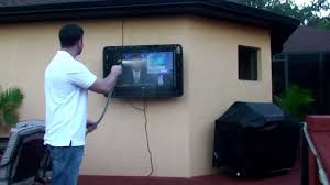 In stock indoor hidden television cabinets. Water Proof Outdoor Tv Cabinet Enclosure Case The Tv Shield Youtube