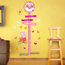 Little Peppa Pig Height Chart Wall Sticker Design Peppa