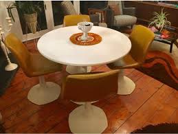 Amazing 6 Seater 1970s Sebel Dining Set With Six 6 Swivel Mustard Chairs And Pedestal White Table In Beautiful Or Swivel Dining Chairs White Table Dining Set