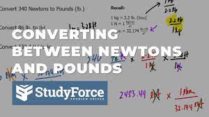 In plain english, 1 newton of force is the force required to accelerate an object with a mass of 1 kilogram 1 meter per second per second. Convert Between Newtons And Pounds Lbm Lbf Youtube
