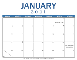 January 2021 Calendar For Instant Download Home Printables In 2020 2021 Calendar Calendar Calendar Printables