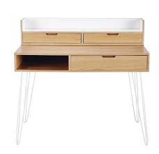 Bureau 3 Tiroirs Kirsten Bureau Bois Deco Maison Du Monde Mobilier De Salon