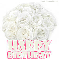 The best way to share is to copy and paste the link using the share tools. White Roses Bouquet And Animated Message Happy Birthday Card Download On Funimada Com