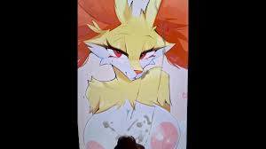 Pokemon Delphox Cum Tribute BIG THICK cumshot over her huge tits!