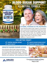 Within the normal blood sugar range, this shouldn't go any higher than 120 mg/dl (6.6 mmol/l). Amazon Com Blood Sugar Support Supplement 20 Herbs Multivitamin For Blood Sugar Control With Alpha Lipoic Acid Cinnamon 120 Pills Arazo Nutrition Health Personal Care