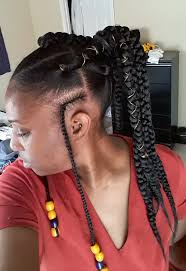 Big Box Braids Hairstyles For Black Women 6 Jumbo Braids 1 Pack Of Hair For Each 2 Side Braids Can Be Pulled Up Into The J Box Braids Hairstyles Try On Hairstyles Natural Hair Styles For Black Women
