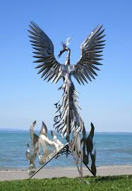 Gartendeko edelstahl mit ausgesuchter gartendeko edelstahl bringen sie ihren garten gekonnt zur geltung. Riesige Edelstahl Phoenix Garten Skulptur Neuerraum