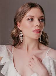 Boho Chandelier Earrings, Unique Bridal Earrings, Statement Pearl Earrings,  Teardrop Wedding Earrings, Bohemian Earrings, Long Luxury