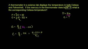 Maybe you would like to learn more about one of these? Converting Fahrenheit To Celsius Video Khan Academy