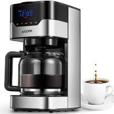 Amazon Com Aicook Coffee Maker 12 Cup Programmable Coffee Machine With Coffee Pot Drip Coffee Maker W Drip Coffee Maker Coffee Maker With Timer Coffee Maker