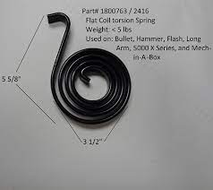 Torsion springs are utilized in products that require a resistance to or application of torque. Donovan Pn 1800763 Flat Coil Torsion Springs Tarpguy