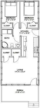 18x40 House 2 Bedroom 1 Bath 720 Sq Ft Pdf Floor Plan Etsy In 2021 Tiny House Floor Plans Shed Homes Shed Plans