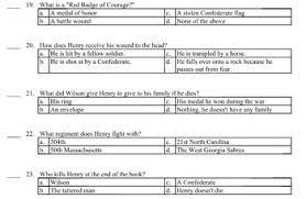 The Red Badge Of Courage Test With Answers By Kovescence Of The Mind
