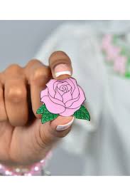 pink flower pin