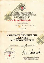 Information and translations of urkunde in the most comprehensive dictionary definitions resource on the web. Urkunde Zum Kriegsverdienstkreuz 2 Klasse Mit Schwertern Hb Militaria