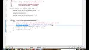 How Can I Delay A Java Program For Few Seconds Youtube