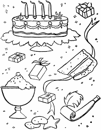 Printable birthday coloring pages can be made into birthday cards. Birthday Party Coloring Page Coloring Home