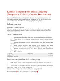 Lorem ipsum dolor sit ame one. Kalimat Langsung Dan Tidak Langsung Pengertian Ciri Ciri Contoh Dan Aturan