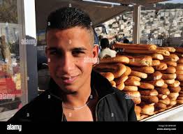 Jerusalem Israel. Baker in the old city Stock Photo
