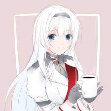 4 mainz enjoying a cup of coffee azurelane mainz anime art rules