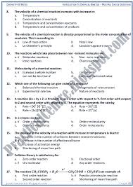 Practical Centre Introduction To Chemical Kinetics Mcqs Chemistry Xi Chemical Kinetics Chemistry Chemistry Notes