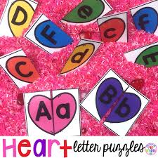 Make learning fun and easy with these great learning tools. Heart Letter Puzzles For Valentine S Day Uppercase And Lowercase Letter Match Ups Pocket Of Preschool