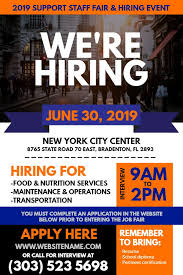 Blue Orange Hiring Flyer Design Click To Customize Flyer Template Job Posting Hiring Poster