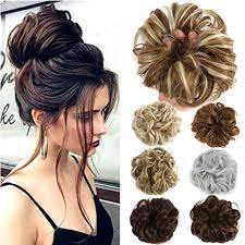 Faux bangs natural hair bun tutorial. Elegant Woman Donut Ponytail Synthetic Hair Pieces And Buns Big Hair Messy Dish Bun Chignon Walmart Com Walmart Com