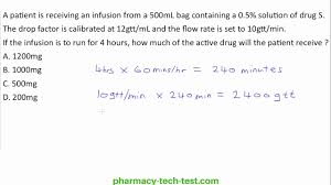 Learn to calculate drug dosages safely and accurately! Pharmacy Iv Compounding Calculation Youtube