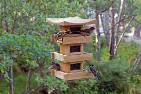 Pagoda Bird Feeders Bird Feeders Large Capacity Bird Feeder Bird Feeding Station