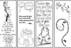 Dr Seuss Printable Bookmarks To Color Dr Seuss Activities Coloring Bookmarks