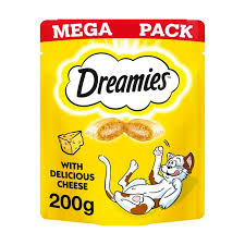 Dreamies Cat Treats Biscuits with Cheese Mega Pack 200g | Sainsbury's