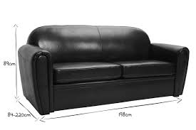 Canapé club convertible au meilleur prix. Canape Club Convertible En Cuir De Vachette Noir 3 Places Miliboo