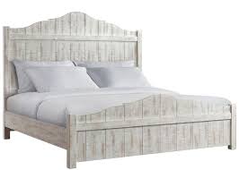 The white furniture ensures that the focal point of the room is still on the earthy aspects. Shop Riverside Furniture Madison King Panel Bed In Rustic White
