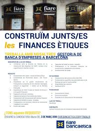 Nova Oferta De Feina A Fiare Banca Fiare Banca Etica Facebook