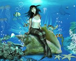 Mermaid Undersea Ocean Fantasy Animated Sea Gif Mermaid Undersea Seaworld Mermaid Wallpapers Mermaid Animation