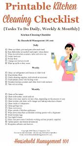 Farm management or golf course fictitious business name statement from the county clerk's or county recorder's office. Kitchen Cleaning Checklist Daily Weekly And Monthly Chores Printable