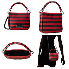 Black And White Striped Purse Marc By Marc Jacobs Red Black Striped Bag Leather Crossbody Bag Striped Bags Black And Red