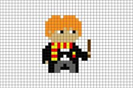 Harry Potter Ron Pixel Art Pixel Art Minecraft Pixel Art Graph Paper Drawings