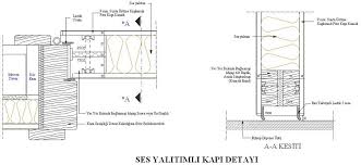 ses yalitimli kapi detayi mimari detaylar mimari tasarim kapilar