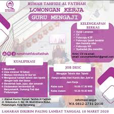 Jun 30, 2021 · 15:00 mimbar agama hindu 15:30 a to z 16:00 info covid 19 terkini 17:00 buah hatiku sayang 18:00 klik indonesia petang 19:00 forum fristian 20:00 guest house: Lowongan Guru Mengaji Wanita Rumah Tahfidz Al Fatihah Semarang Loker Swasta
